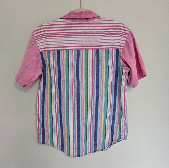 🍭VTG colorblock button down shirt - Picture 3 of 9